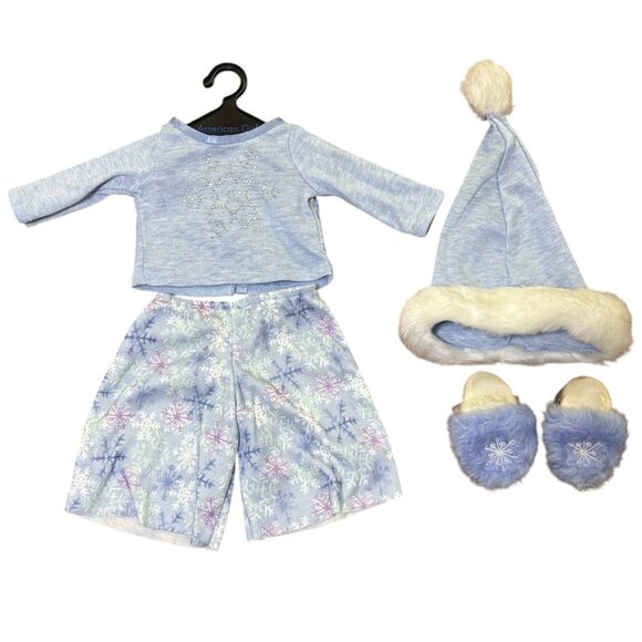 American Girl Doll Let It Snow Sleep Set - Full Outfit - Retired 2008 - Picture 1 of 10